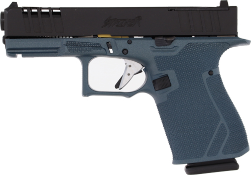 Great Lakes Firearms GL19BLU Striker 9mm 15+1 4" Front/Rear Serrations Cerakote Blue Titanium