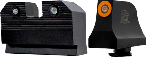 XS Sights GLR204P6N R3D 2.0 Night Sight Set Orange Tritium Front/Black Oxide Frame, Compatible w/ Glock