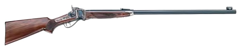 Taylors & Company 210144 Pedersoli 1874 Sharps Long Range 45-70 Gov 1rd 34" Blued Single Shot Barrel Half Octagon Barrel, Color Case Hardened Steel Receiver, Checkered Walnut Fixed Stock