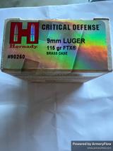 Hornady HRN 9MM 115GR CRITDEF FTX 25RD view 2
