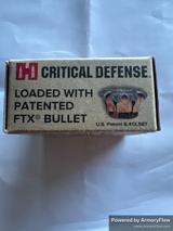 Hornady HRN 9MM 115GR CRITDEF FTX 25RD view 3