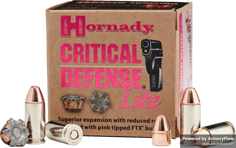 Hornady HRN 9MM 100GR CRITDEF LITE 25R