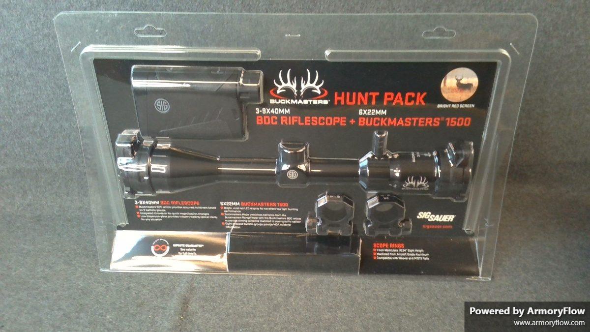 Sig Sauer Electro-Optics Sig Sauer Electro-Optics Sok15bm06 Buckmaster 3-9x40 W/rf & Rng Kit
