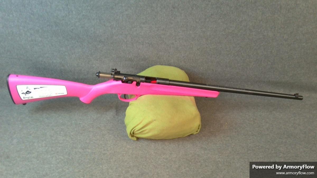 Savage Arms Savage Arms Rascal Youth Bolt Action Rifle .22 LR 16" Barrel Single Shot Synthetic Stock Pink 13780